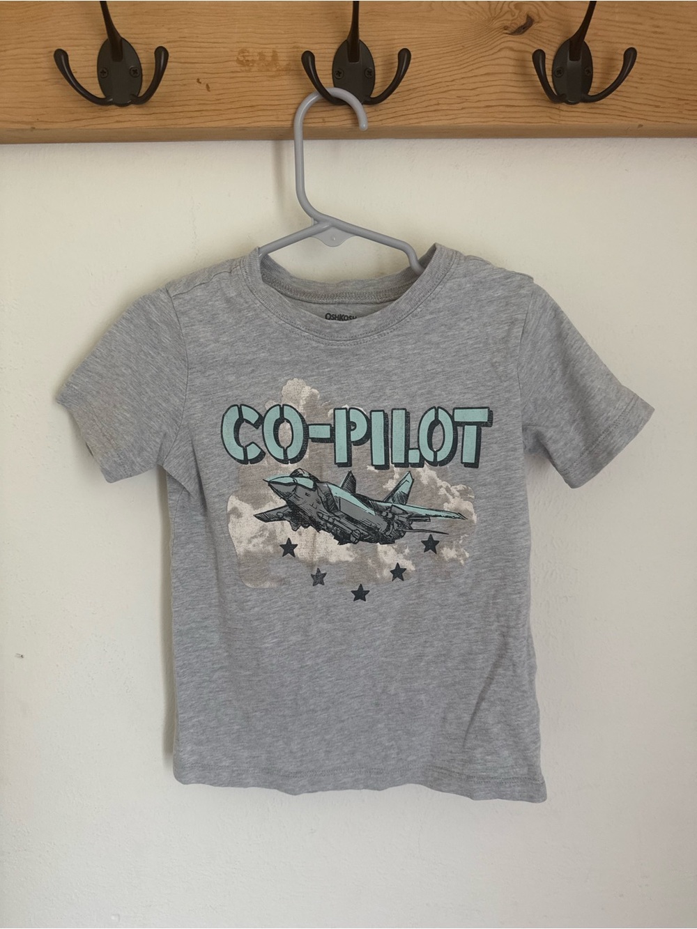 OshKosh B'gosh Toddler Co-Pilot Graphic Tee - Light Gray